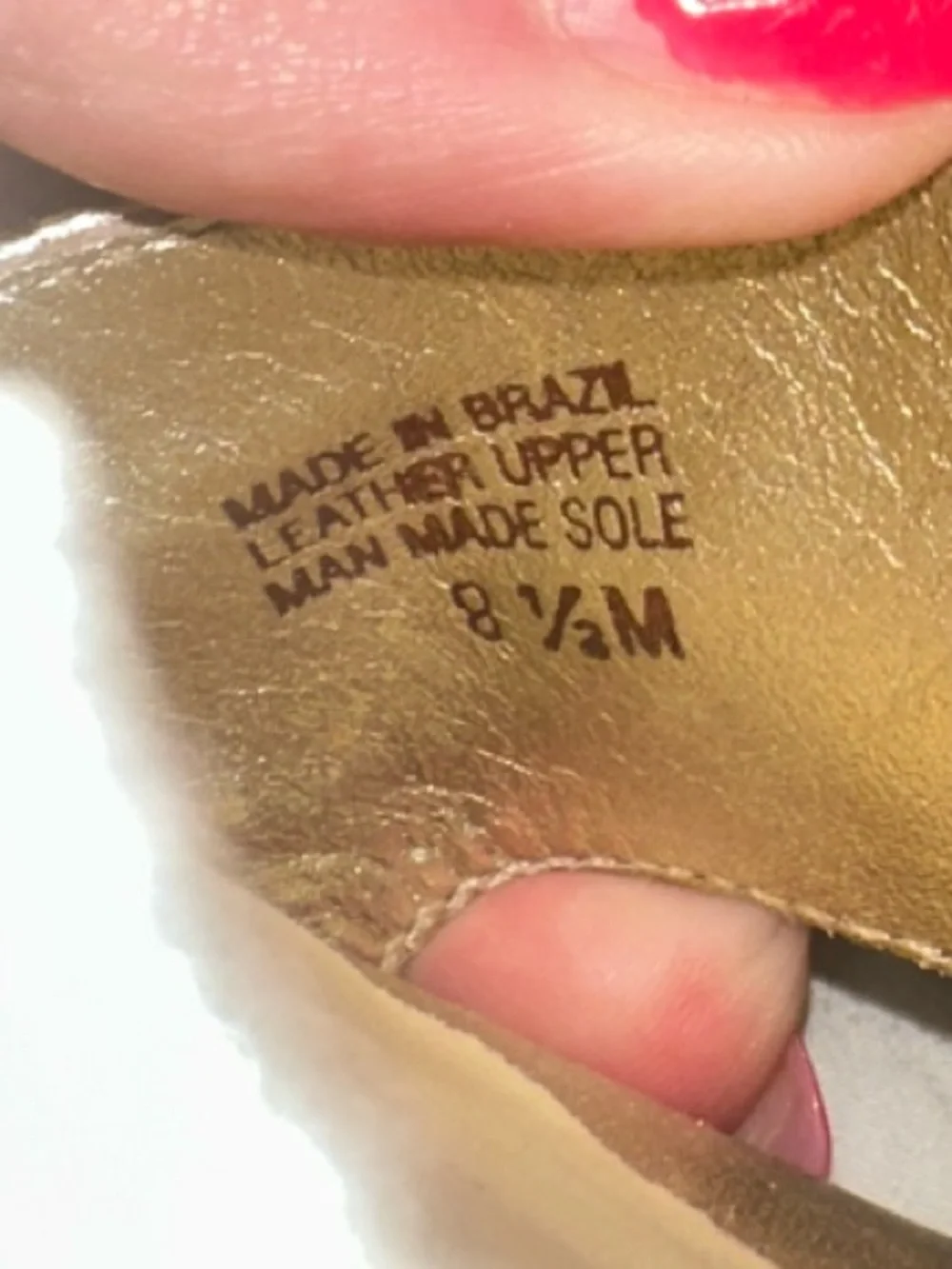 Lilly Pulitzer Gold Metallic Ankle-Strap Wedge  8 1/2 M